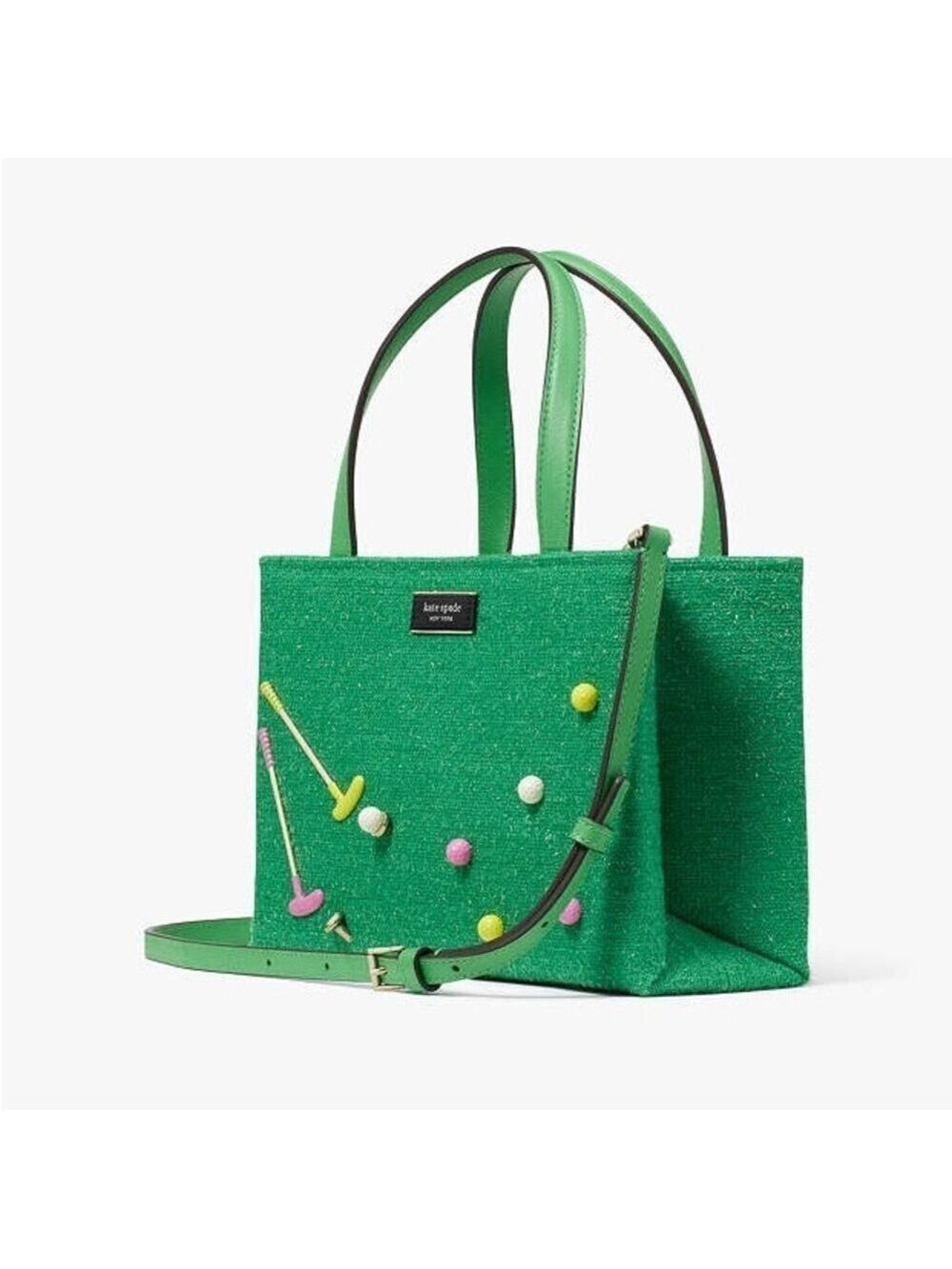 Rare ⛳️ Kate Spade Sam Icon Astroturf Fabric Small Tote